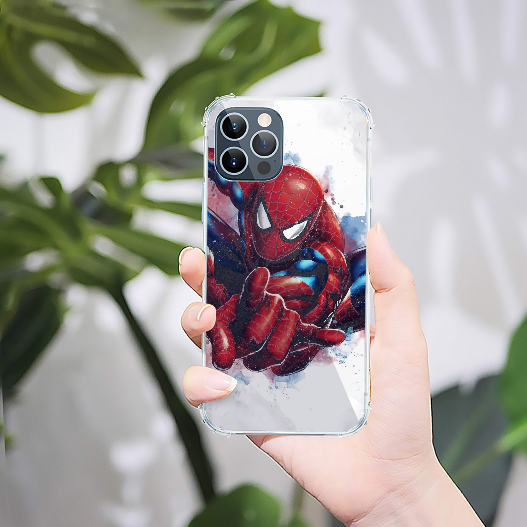 （画像用） Spider Man スパイダーマン 【iPhone 12シリーズ対応】透明スマホケース（クリアソフトケース）